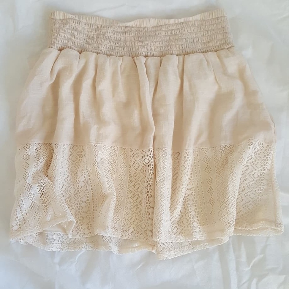 White skater skirt